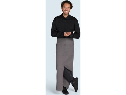 Dlhá zástera s rozparkami a vreckámi (Farba Biela)