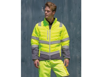 Bunda Soft Padded Safety (Veľkosť S, Farba Fluo Orange/Grey)