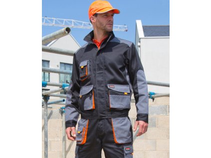 Bunda LITE (Veľkosť XS, Farba Sivá/Čierna/Oranžová)