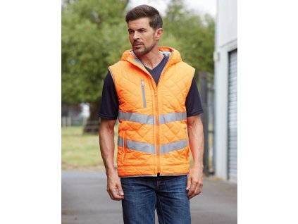 Vesta s kapucňou Fluo Kensington (Veľkosť S, Farba Oranžová neónová)