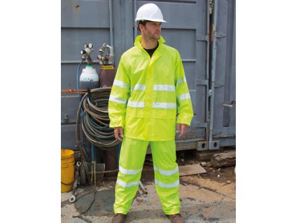 Reflexný nepremokavý komplet (Veľkosť XS, Farba Žltá neónová)