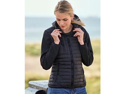 Dámska bunda s kapucňou Crossover (Farba Čierna, Veľkosť S)