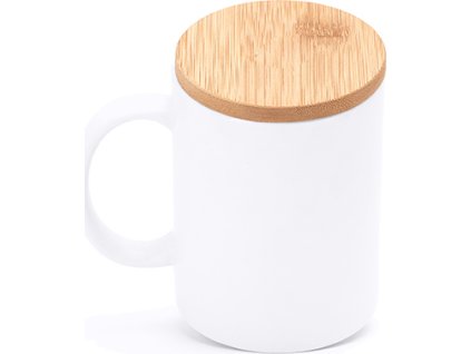 Keramický hrnček s vrchnákom BERRY (Veľkosť Uni, Farba Biela)