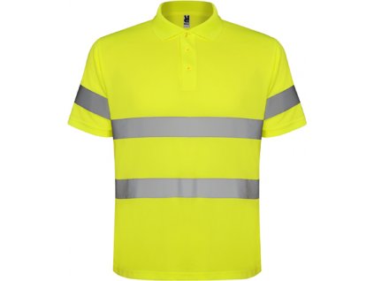 Polokošeľa s reflexnými pruhmi POLARIS (Veľkosť S, Farba GARDEN GREEN/FLUOR YELLOW)