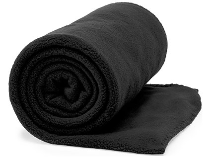 Fleecová deka LAMBERT (Veľkosť Uni, Farba Čierna)