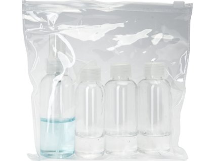 Sada praktických fľaštičiek na cestovanie ARNOLD (Veľkosť Uni, Farba Priehľadná)