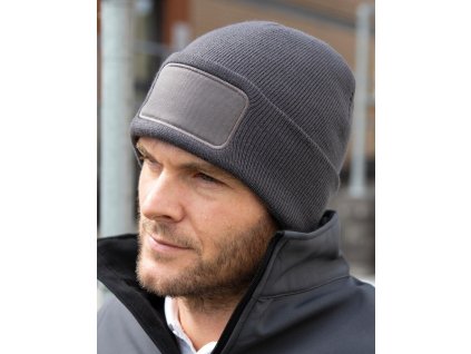 Čiapka Double Knit Printers Beanie (Farba Čierna)