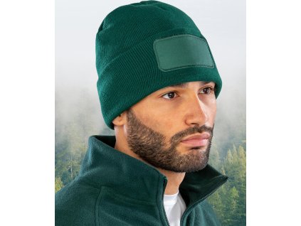 Čiapka Recycled Double Knit Printers Beanie (Farba Čierna)