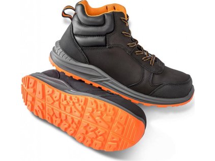 Pracovný obuv Stirling Safety Boot (Farba Čierna/Sivá/Oranžová, Veľkosť 37 (UK 4))