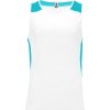 Pánske športové tielko MISANO (Veľkosť S, Farba WHITE/TURQUOISE)
