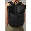 Matný PU ruksak Rolltop (Farba Čierna)