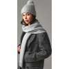 Darčeková súprava pleteného šálu a čiapky (Farba Light Grey Fleck)