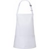 Krátka základná zástera s prackou a vreckom (Farba Biela)