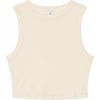 Dámske tielko Micro Rib Muscle Crop Tank (Veľkosť XS, Farba Solid White Blend)