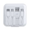 Sada s nabíjacími káblami CANES (Veľkosť Uni, Farba Biela)