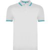 Pánska polokošeľa MONTREAL, viac farieb (Veľkosť S, Farba WHITE/TURQUOISE)