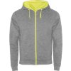 Pánska mikina FUJI, viac farieb (Veľkosť S, Farba Sivá melírová/Žltá neónová)
