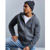 Pánska mikina Authentic Melange Zipped Hood Sweat (Veľkosť XS, Farba Tmavo sivá melírová)