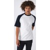 Tričko Base-Ball (Veľkosť S, Farba Biela/Tmavo modrá)
