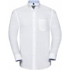 Pánska košeľa Tailored Washed Oxford Shirt (Veľkosť S, Farba White/Oxford Blue)