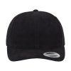 Česaná bavlnená šiltovka so stredným profilom (Farba Čierna)