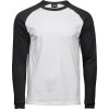 Tričko Baseball s dlhými rukávmi (Veľkosť S, Farba Biela/Čierna)