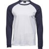 Tričko Baseball s dlhými rukávmi (Veľkosť S, Farba Biela/Čierna)