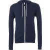 Mikina Unisex Poly-Cotton s kapucňou a na zips (Farba Biela, Veľkosť XS)