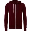 Mikina Unisex Poly-Cotton s kapucňou a na zips (Farba Biela, Veľkosť XS)