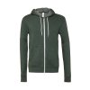 Mikina Unisex Poly-Cotton s kapucňou a na zips (Farba Biela, Veľkosť XS)