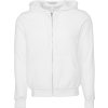 Mikina Unisex Poly-Cotton s kapucňou a na zips (Farba Biela, Veľkosť XS)
