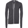 Mikina Unisex Poly-Cotton s kapucňou a na zips (Farba Biela, Veľkosť XS)