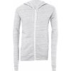 Mikina Unisex Poly-Cotton s kapucňou a na zips (Farba Biela, Veľkosť XS)