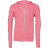 Mikina Unisex Poly-Cotton s kapucňou a na zips (Farba Biela, Veľkosť XS)