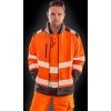 Reflexná bunda Ripstop Safety Softshell (Veľkosť S, Farba Oranžová neónová/Čierna)
