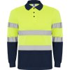 Polokošeľa s reflexnými pruhmi POLARIS L/S (Veľkosť S, Farba GARDEN GREEN/FLUOR YELLOW)