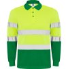 Polokošeľa s reflexnými pruhmi POLARIS L/S (Veľkosť S, Farba GARDEN GREEN/FLUOR YELLOW)