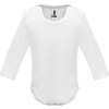 Kojenecké body s dlhým rukávom HONEY L/S, viac farieb (Veľkosť 6/9 mesiacov, Farba WHITE)