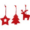 Vianočné dekorácie CAROL (Veľkosť Uni, Farba Červená)