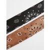 Balíček šatiek 2 kusy Satin Bandana 2-Pack (Veľkosť Uni, Farba black+cognac)