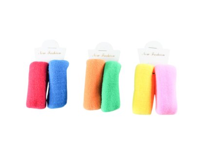 Dây buộc tóc vỉ giấy treo 2ks (Giá/bịch 12 vỉ mix 3 gam màu)