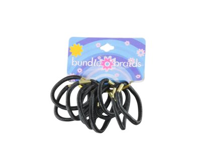 Dây buộc tóc vỉ giấy treo 10ks đen (Giá/bịch 12 vỉ)