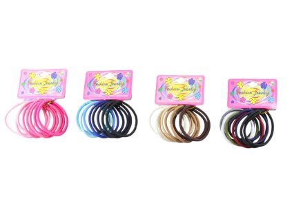 Dây buộc tóc vỉ giấy treo 8ks (Giá/bịch 12 vỉ mix 4 gam màu)