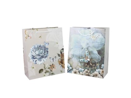 Túi đựng quà hoa 32x26x12cm (Bịch: 12ks mix 4 kiểu)