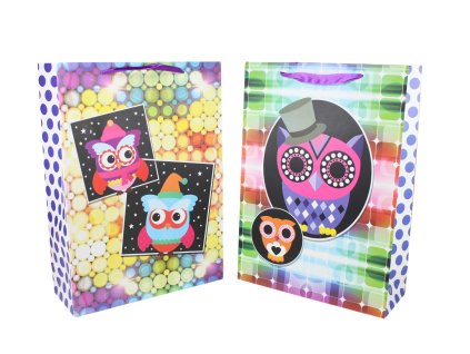 Túi đựng quà cú mèo 44x30x12cm (Bịch: 12ks mix 2 kiểu)