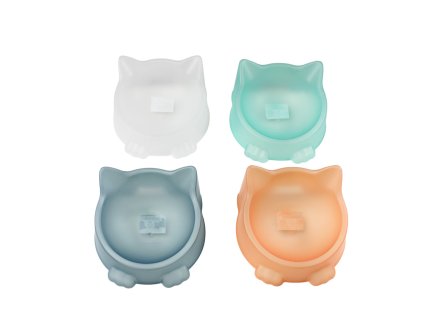 Bát ăn cho mèo nhựa dẻo hình mèo