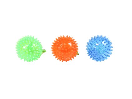 Đồ chơi chó hình quả bóng có gai 6.5cm vỉ giấy treo (bịch: 12ks)