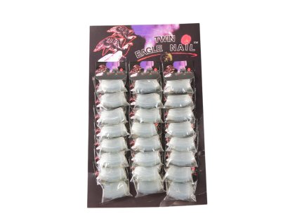 Móng tay giả gói 20 móng dài trong kẹp giấy treo (vỉ to: 24 gói)