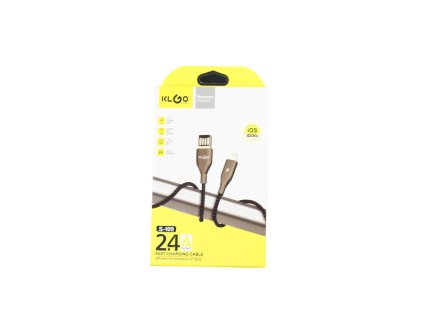 Dây nạp điện thoại cổng USB-A ra Lightning 1m 2.4A lõi đồng dây cứng trong hộp giấy treo (bịch: 10ks)