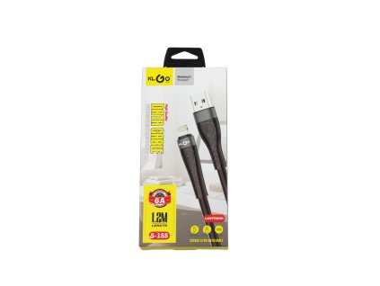 Dây nạp điện thoại cổng USB-A ra Lightning 1.2m 6A trong hộp giấy treo (bịch: 10ks)